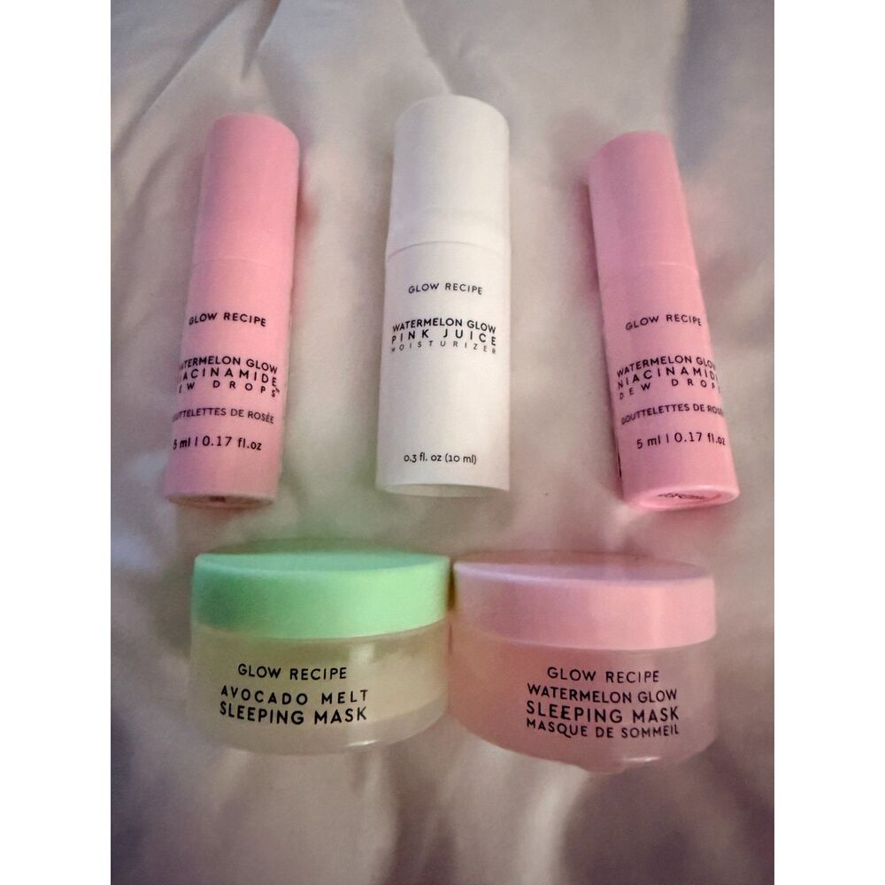 NEW Glow Recipe Dew Drops x 2, Moisturizer, Sleeping Mask x 2 Bundle